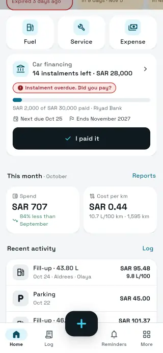 Sayarti+ car loan card